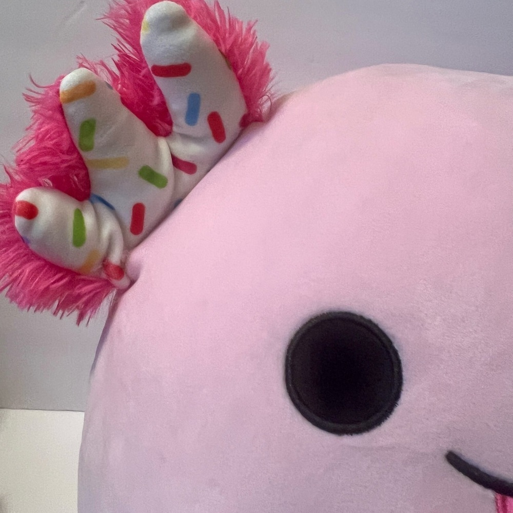 Squishmallows Krispy Kreme Donut Axolotl 14-inch Plush Pink Soft Stuffed Animal - Picture 4 of 9